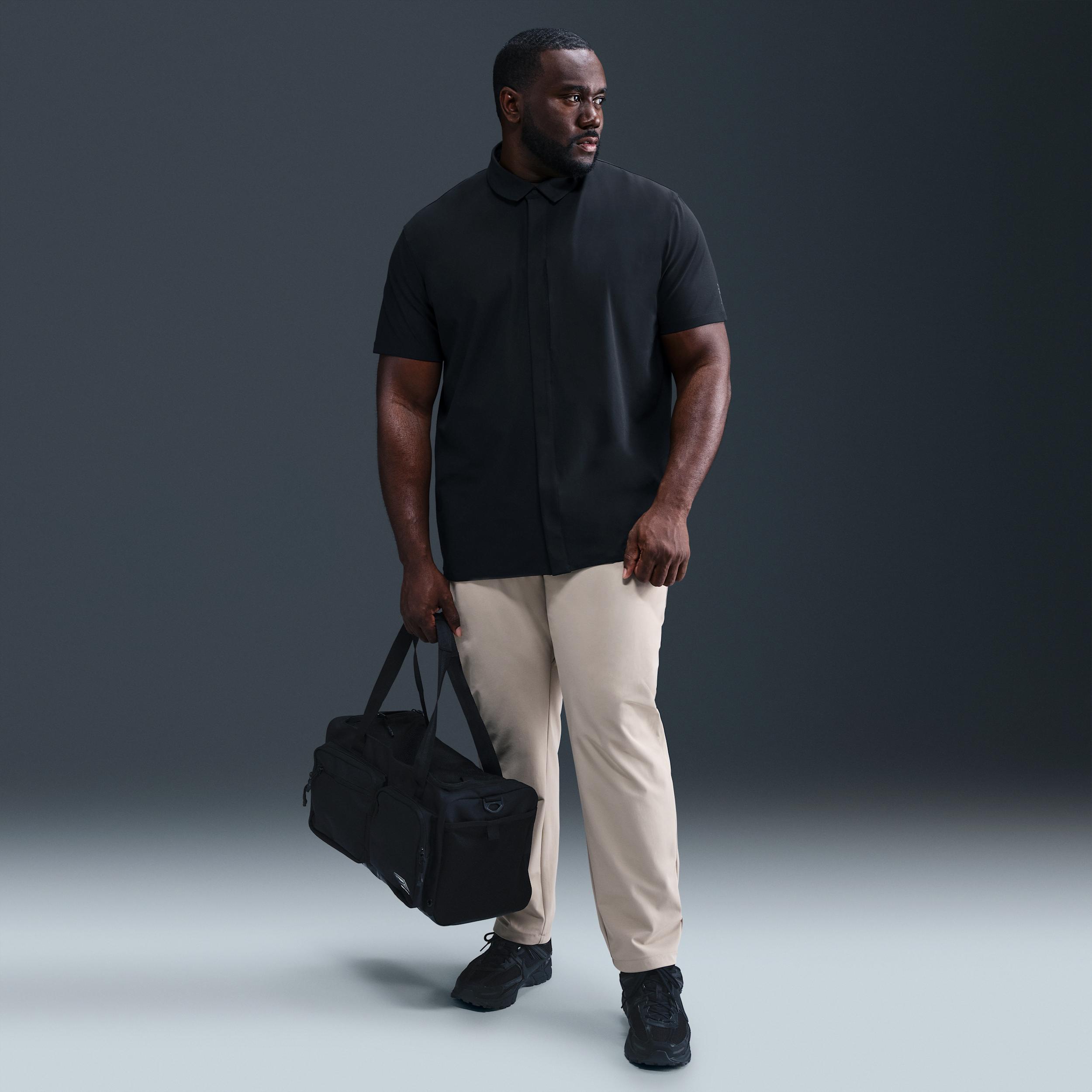 Nike Mens 24.7 PerfectStretch Dri-FIT Short-Sleeve Snap-Down Top | HQ6958-010 Product Image