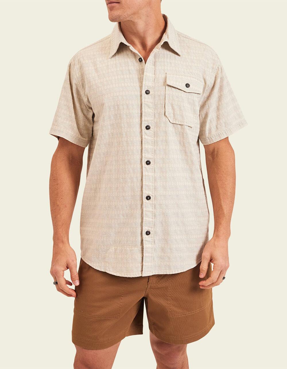 HOWLER BROTHERS San Gabriel Mens Button Up Shirt - OFF WHITE Product Image