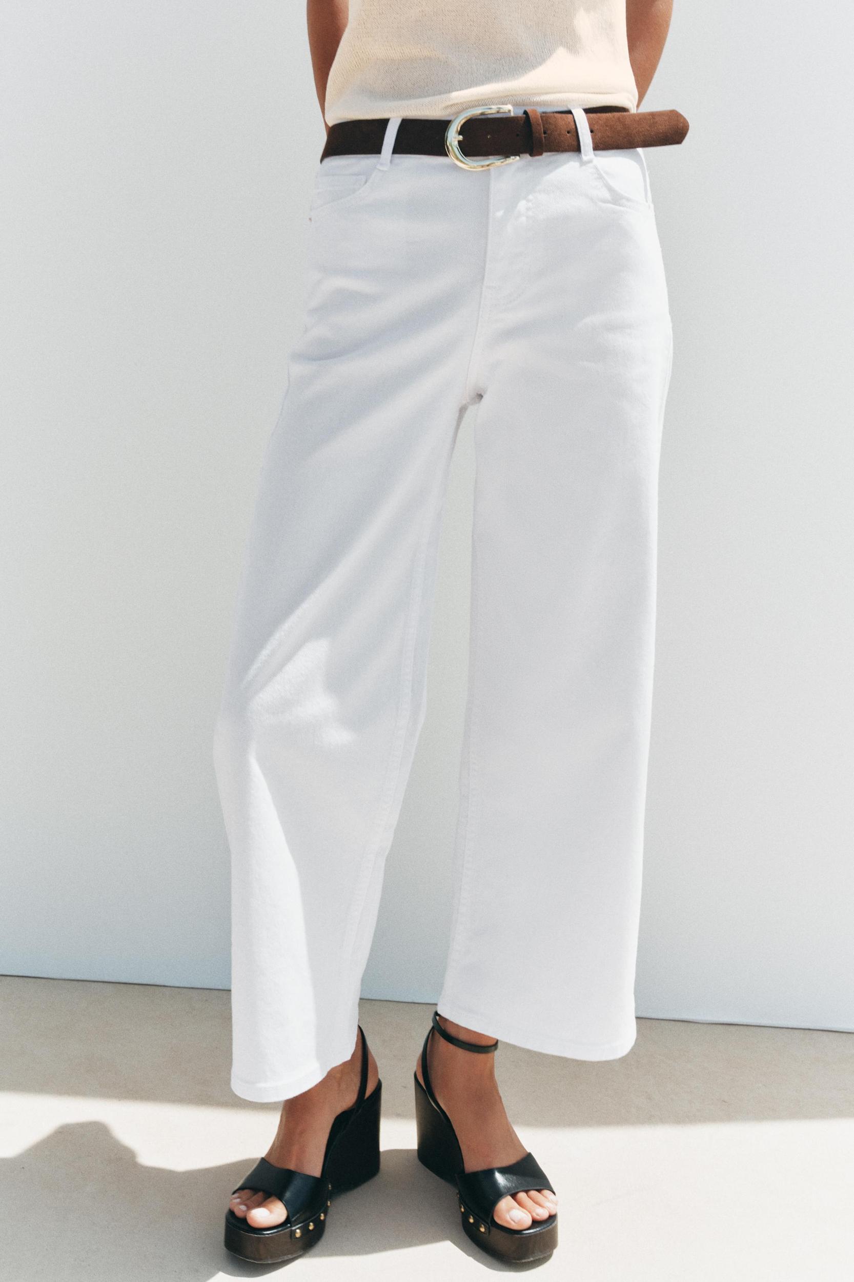Z.10 HIGH-WAISTED BELTED CULOTTE JEANS Product Image