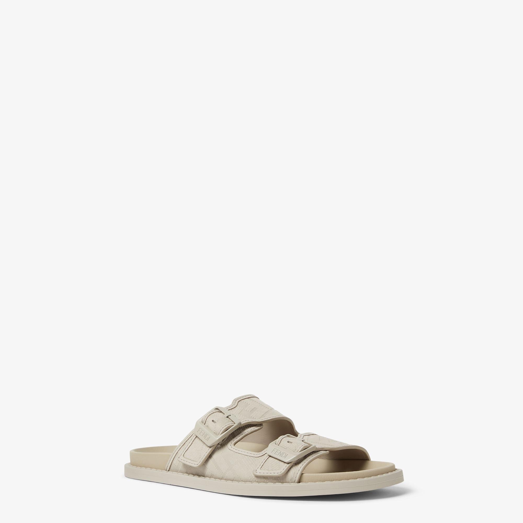 Fendi Feel SandalsBeige nubuck leather sandals Product Image