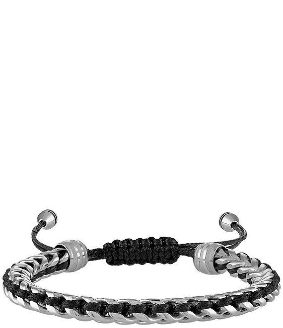 Bulova Men's Stainless Steel Chain Adjustable Bracelet Product Image