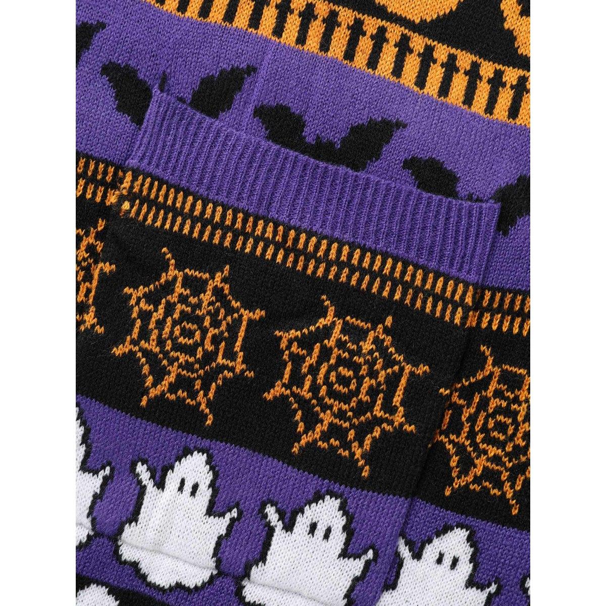 Plus Size Everything Halloween Jacquard Open Cardigan BlueViolet Women Casual Loose Long Sleeve Everyday Cardigans BloomChic 28/5X Product Image