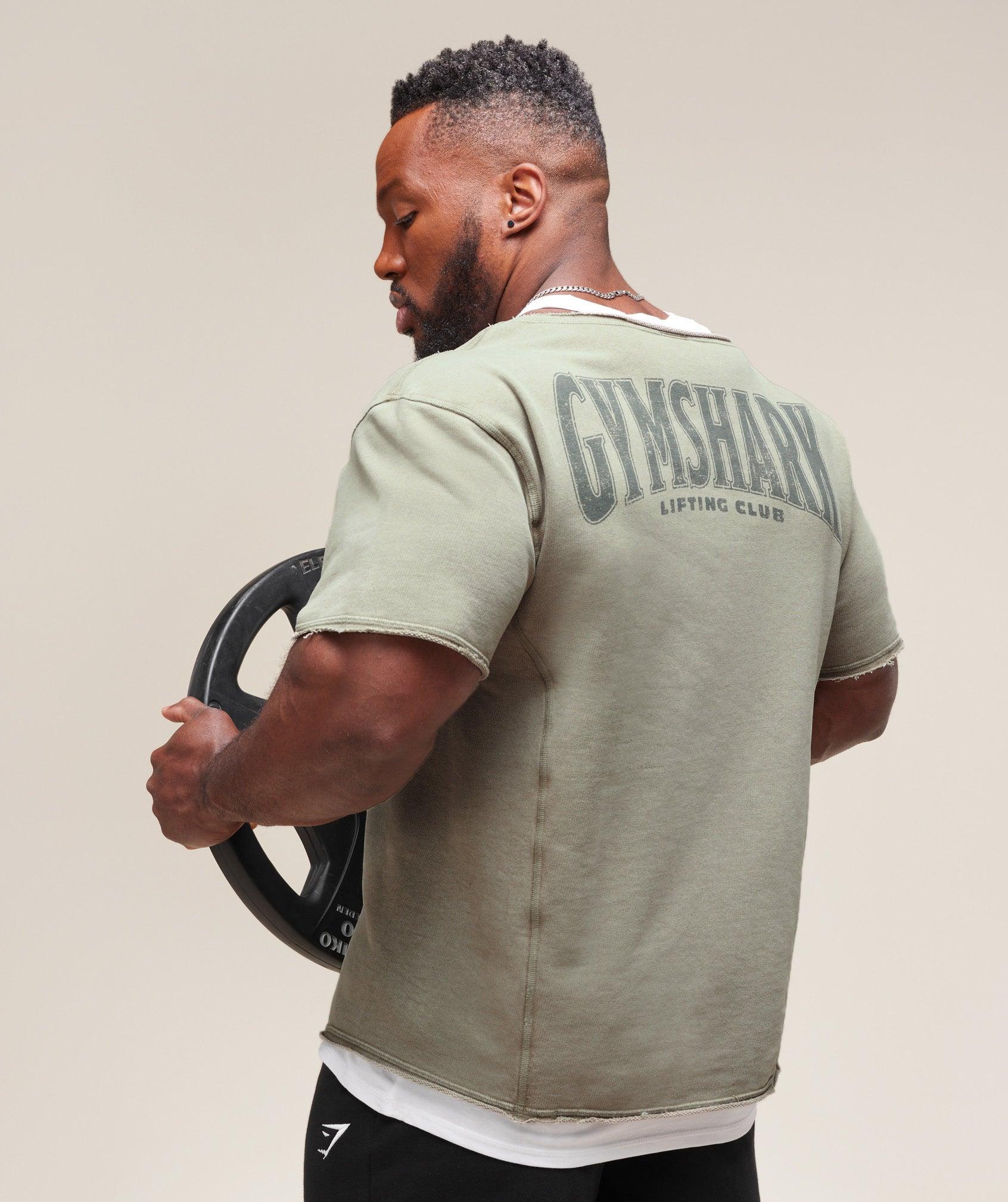 Gymshark Heritage Washed Rag Top - Stone Grey Male Product Image