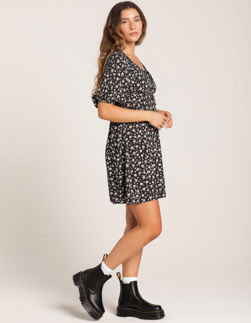 BILLABONG Truly Romantic Womens Mini Dress - BLACK Product Image