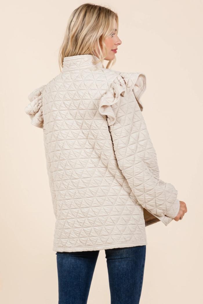 Quilted Half-Zip Pullover Product Image