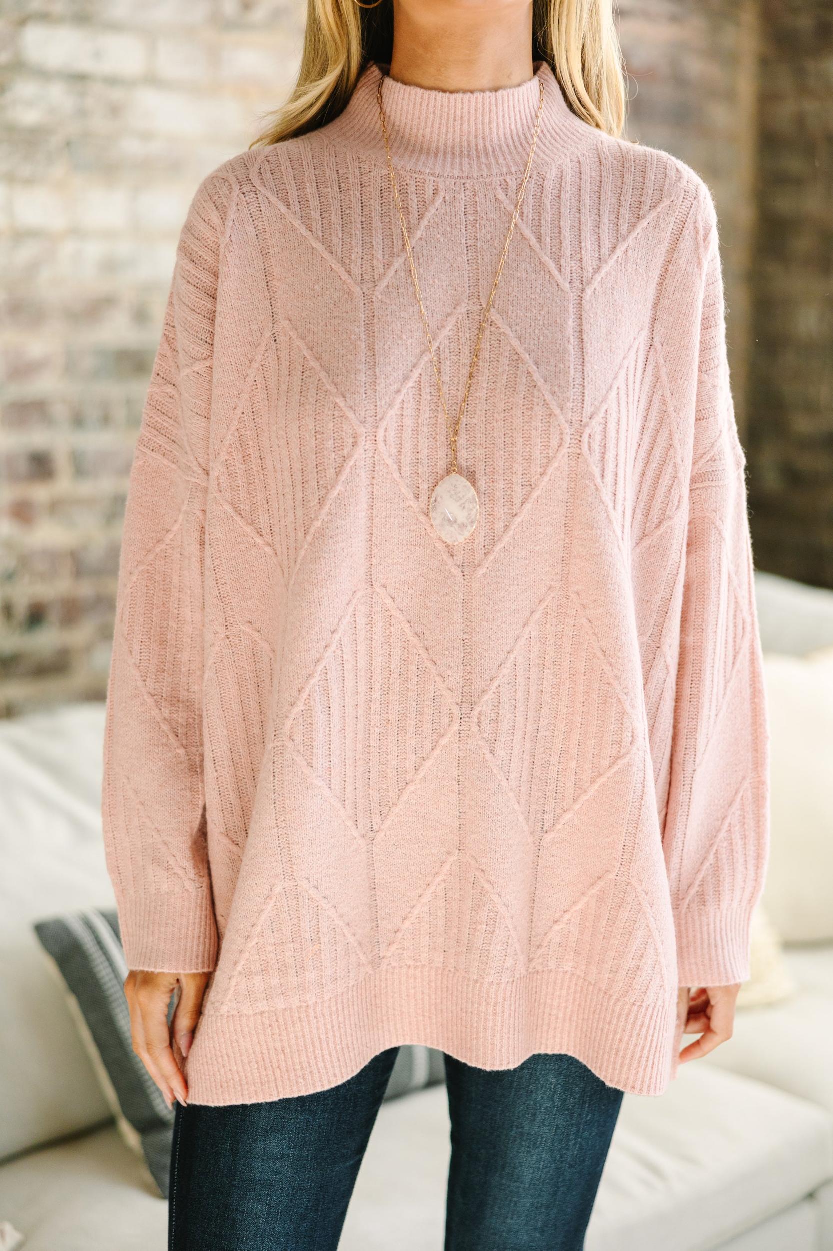 Walk The Walk Blush Pink Sweater Female Product Image