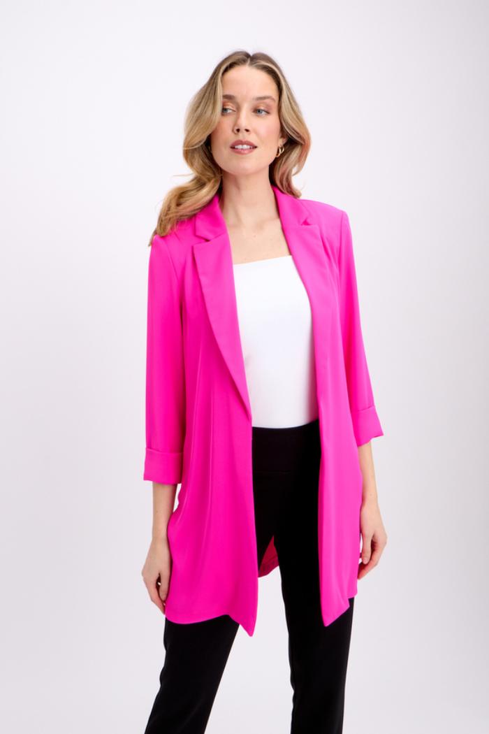 Classic Long Blazer- Ultra Pink Product Image
