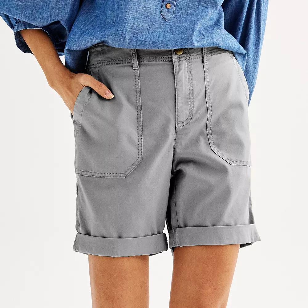 Petite Sonoma Goods For Life® Utility Bermuda Shorts, Women's,  Product Image