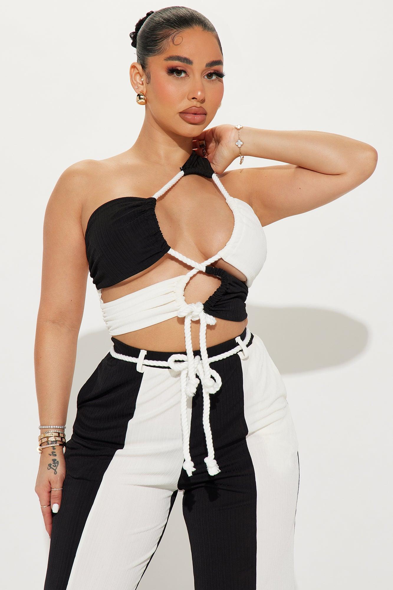 Maria Colorblock Pant Set - Black/combo Product Image