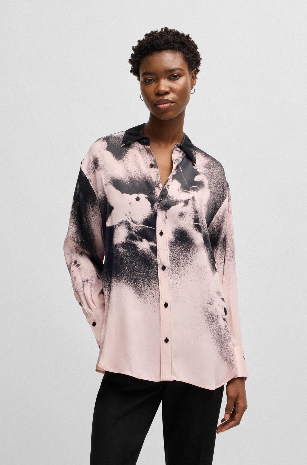 Tailored blouse with floral print Product Image