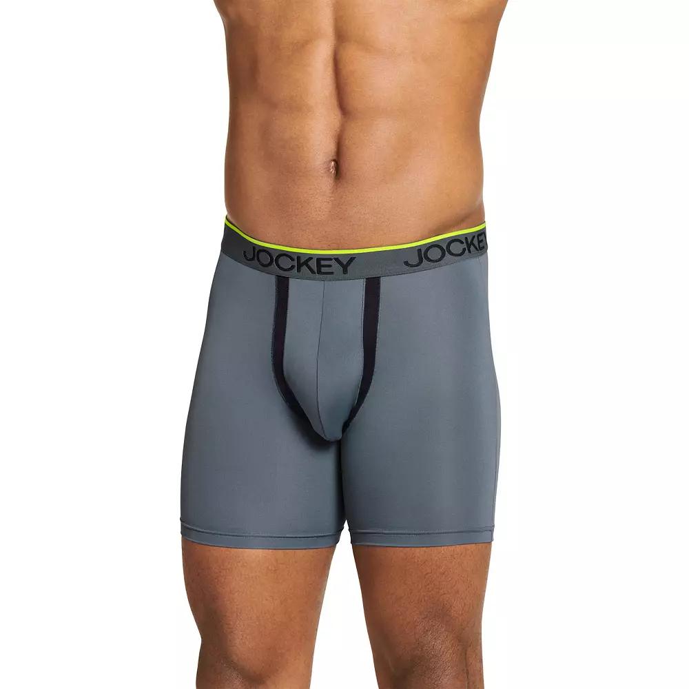 Men's Jockey® 3+1 Bonus Pack Chafe-Proof Pouch Microfiber 6" Boxer Briefs,  Product Image