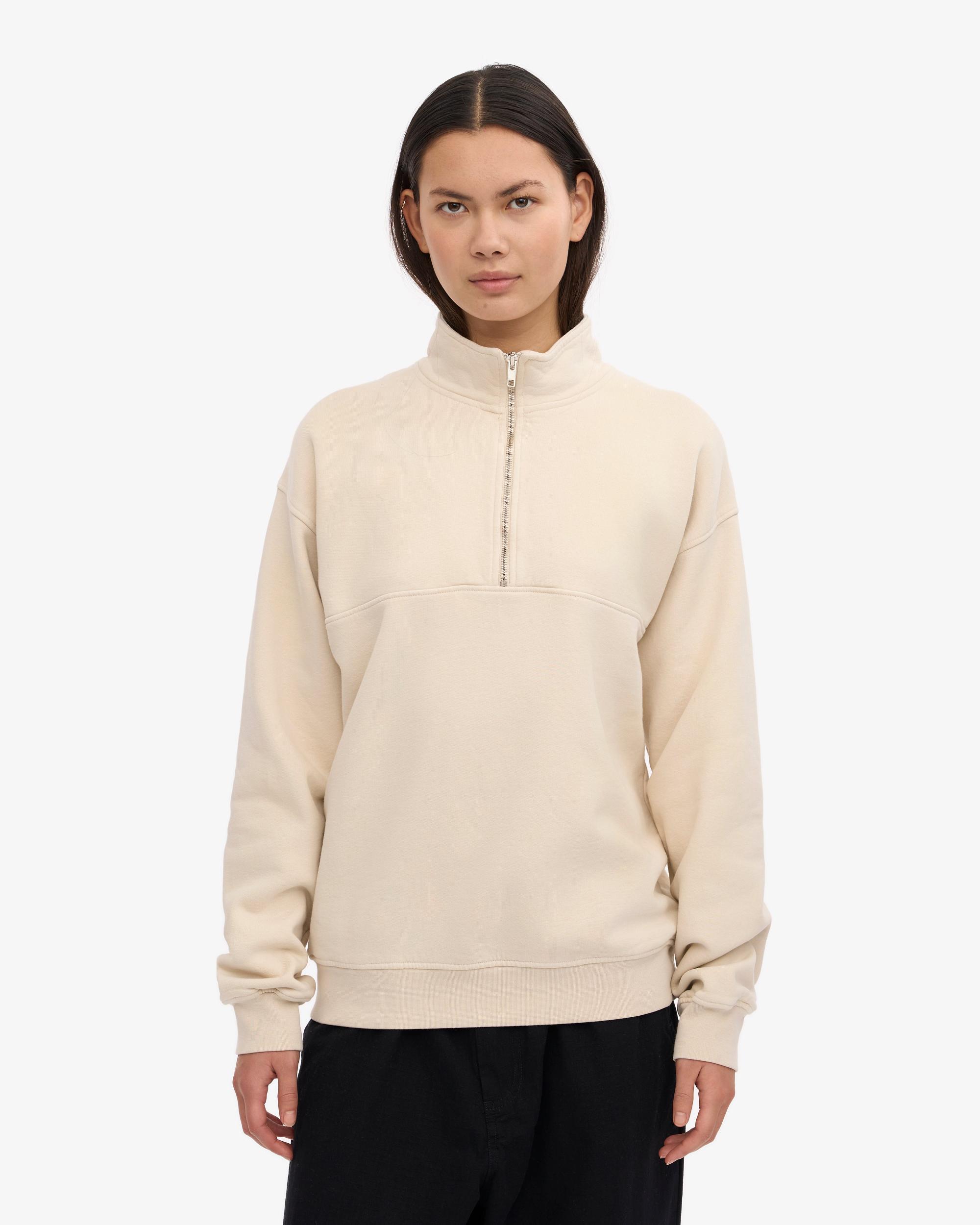 Organic Quarter Zip - Ivory White Product Image