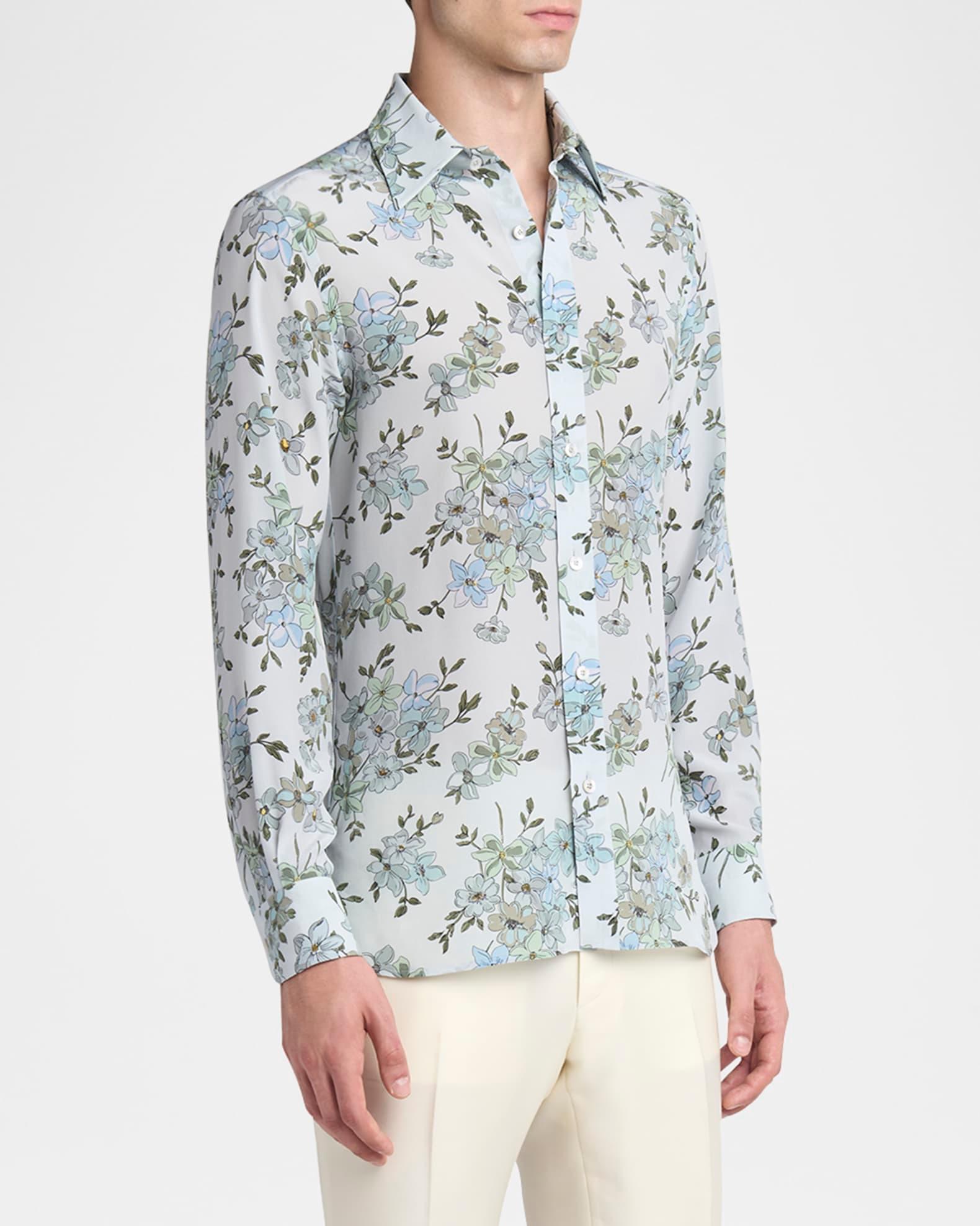 Men's St Tropez Silk Floral Sport Shirt Product Image