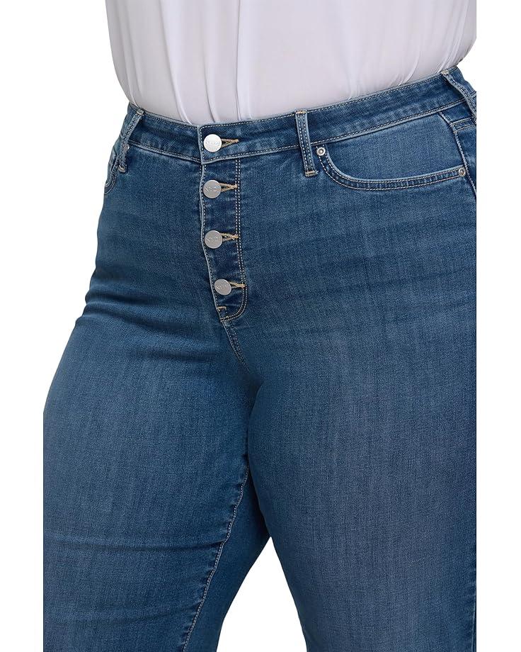 Women's NYDJ Plus Teresa Wide Leg Jeans With Exposed Button Fly Product Image