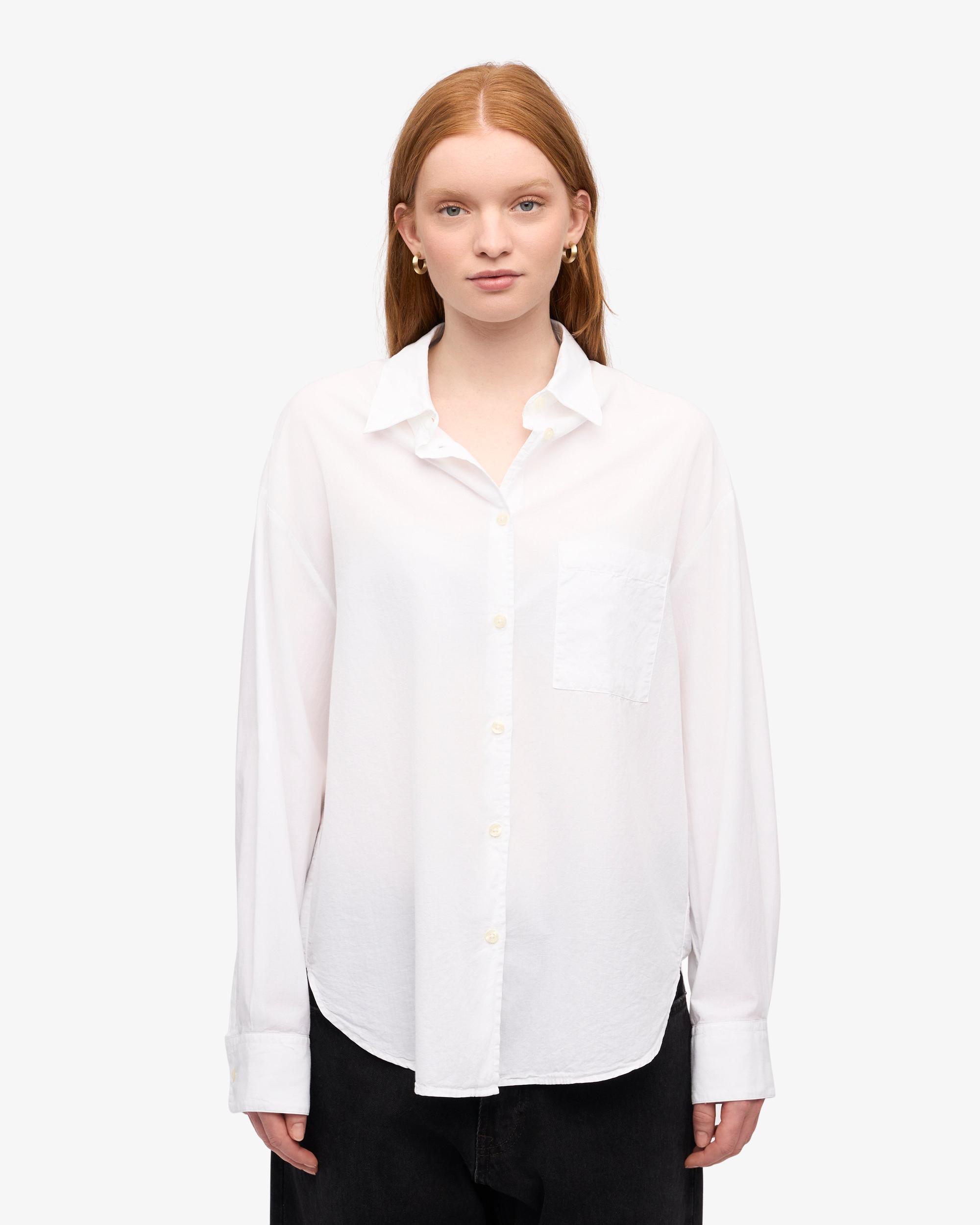 Organic Oversized Shirt - Optical White Product Image