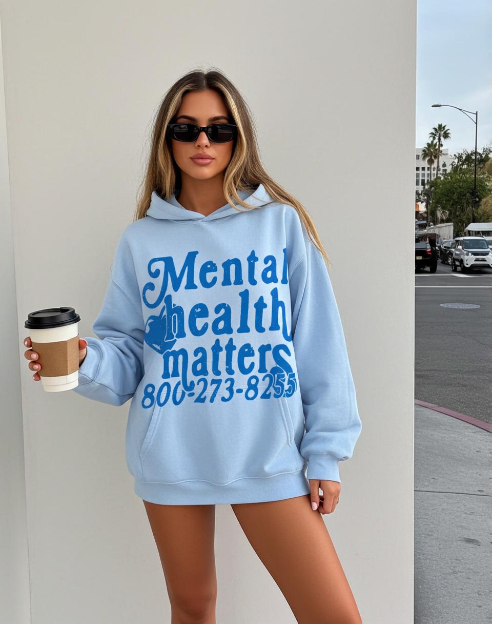 Men's Mental Health Matters Graphic Hoodie Product Image