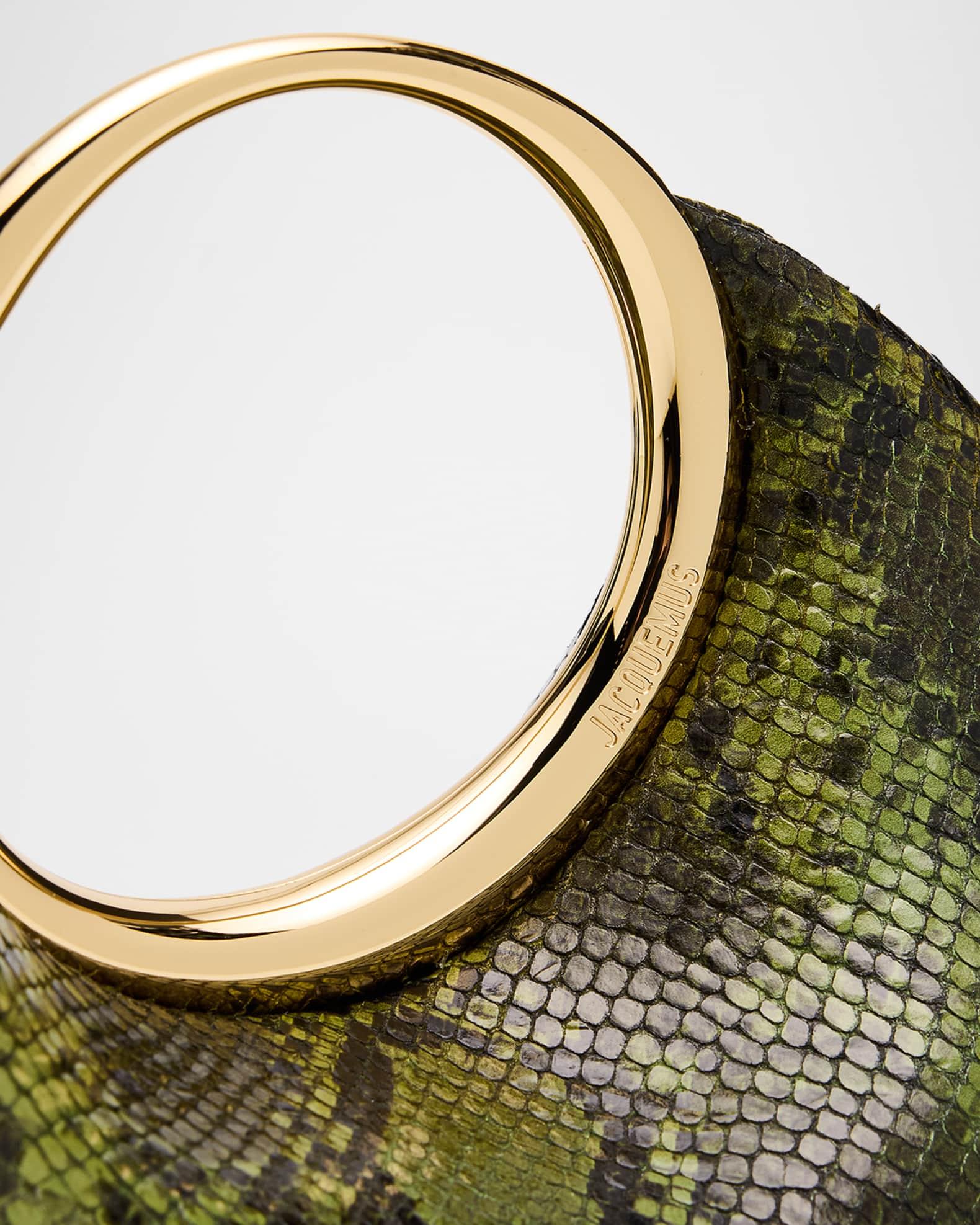 Le Petit Calino Snakeskin Printed Leather Top-Handle Bag Product Image