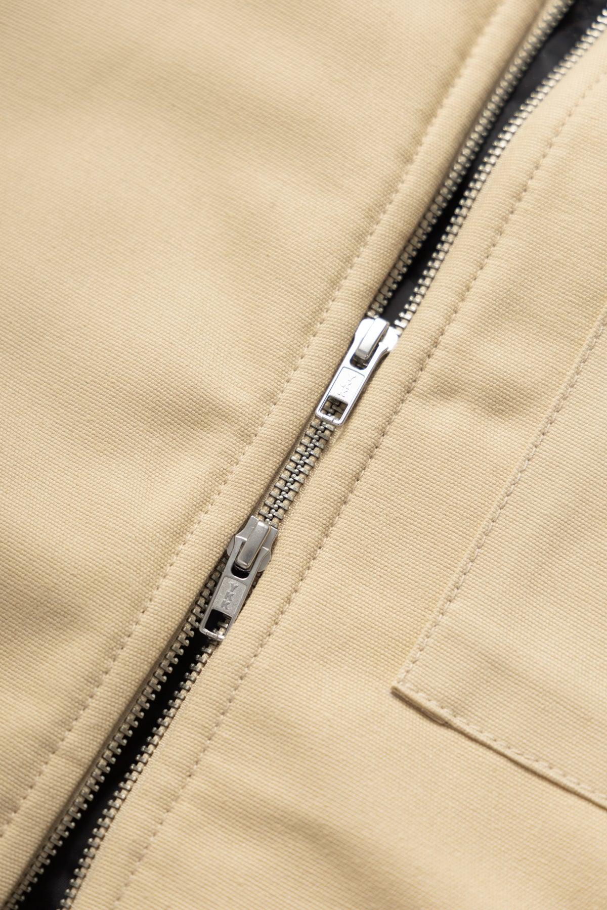 Padded Work Vest Jacket - Pale Khaki Product Image