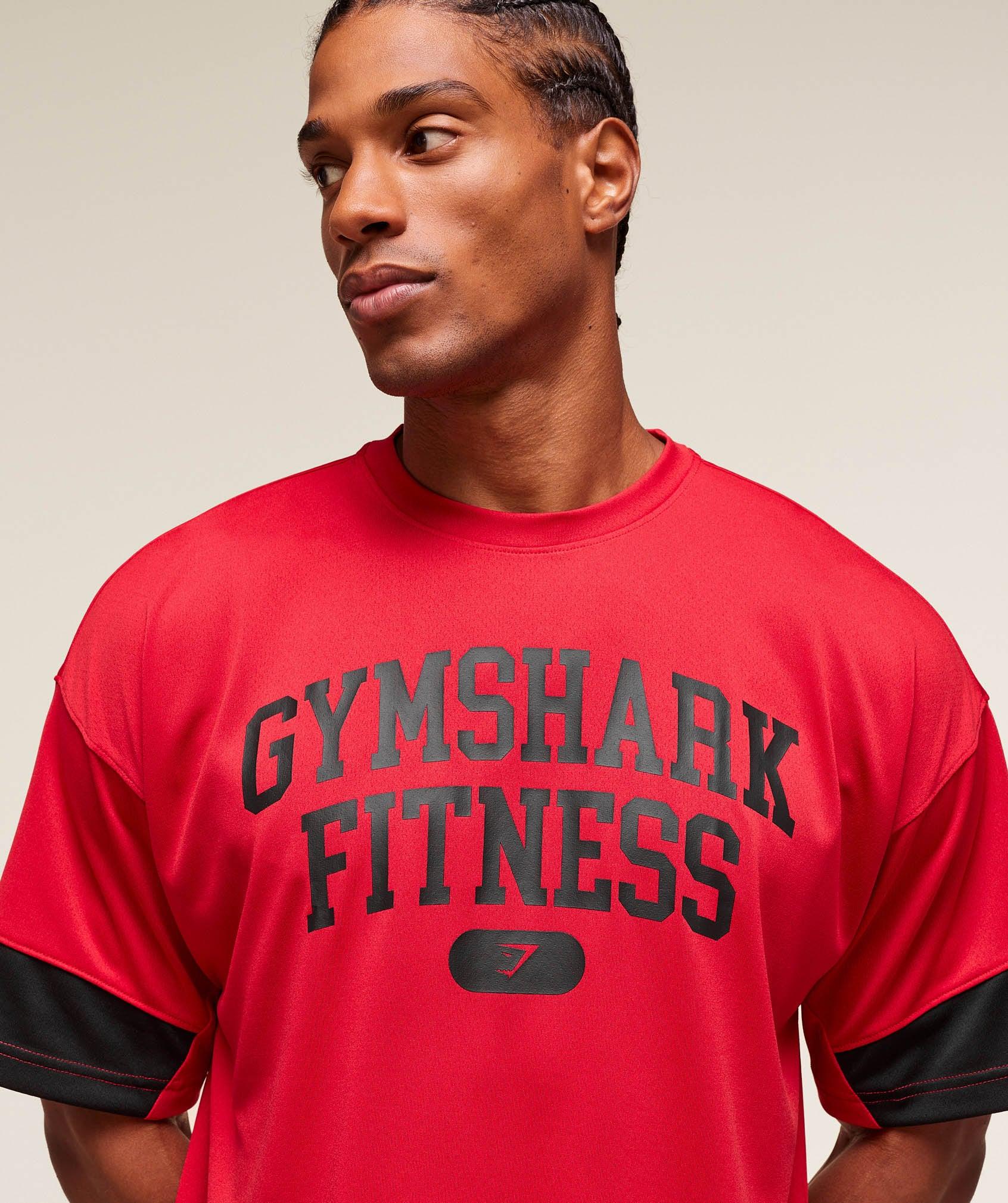 Gymshark Campus Oversized T-Shirt - Conditioning Red Male Product Image