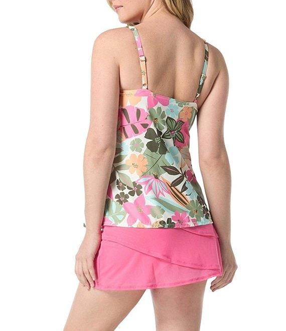 Coco Reef Classic Solids Mesh Layered Swim Skort Product Image