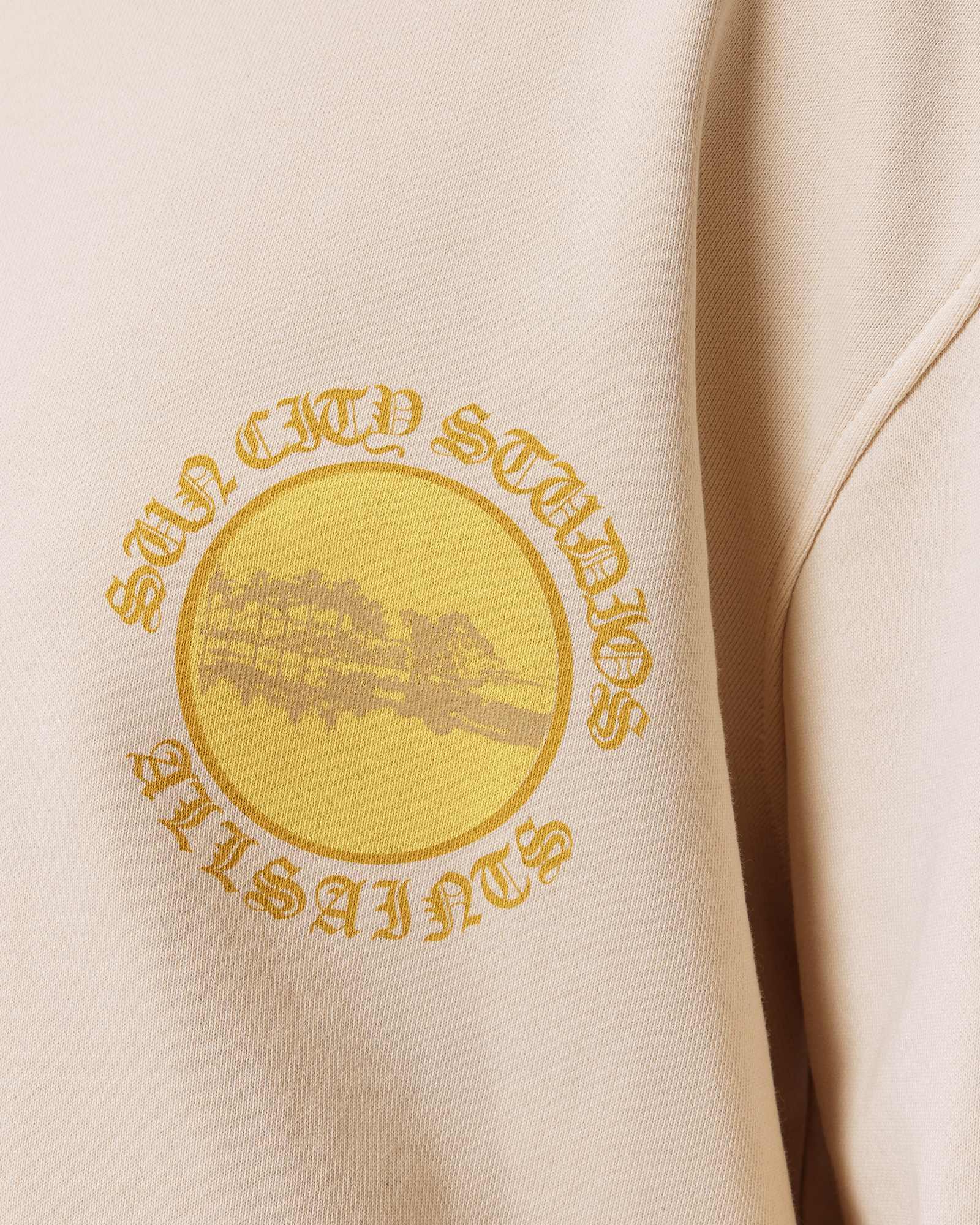 Sun City Etta Oversized Cotton Sweatshirt BIRCH WHITE | ALLSAINTS US Product Image