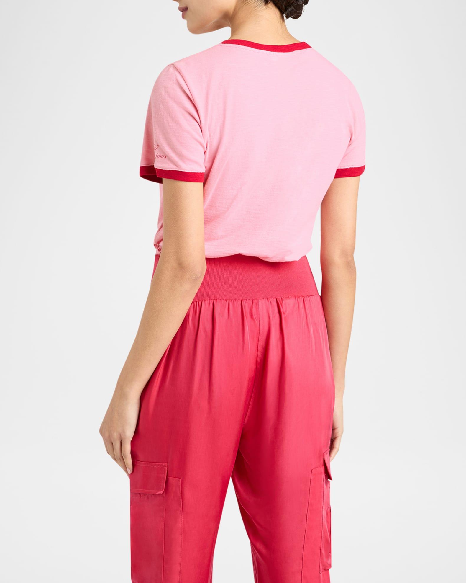 Paris L'Amour Heart Shrunken Ringer Tee Product Image