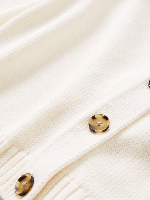 100% Cotton Crewneck Cardigan Product Image