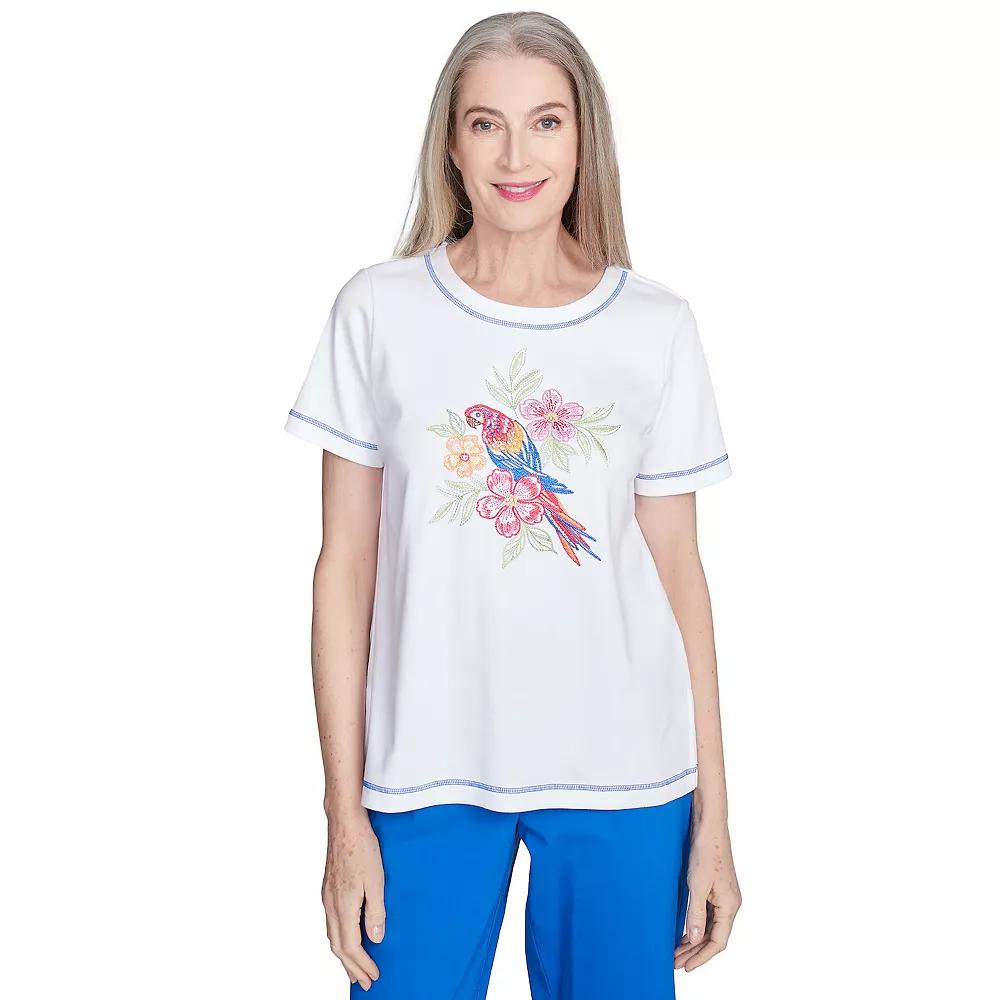 Women's Alfred Dunner Parrot Centered Short Sleeve Tee,  Product Image
