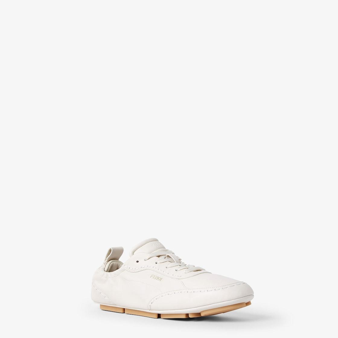 Fendi Fit sneakersWhite leather low-tops Product Image