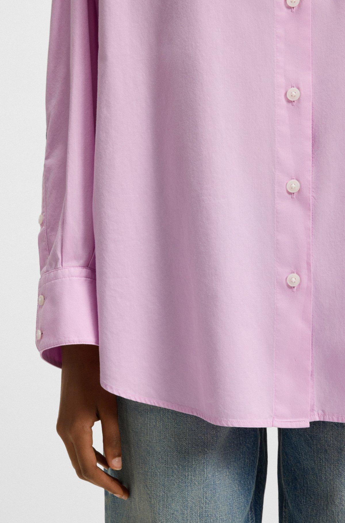 Oversize-fit blouse in cotton poplin Product Image