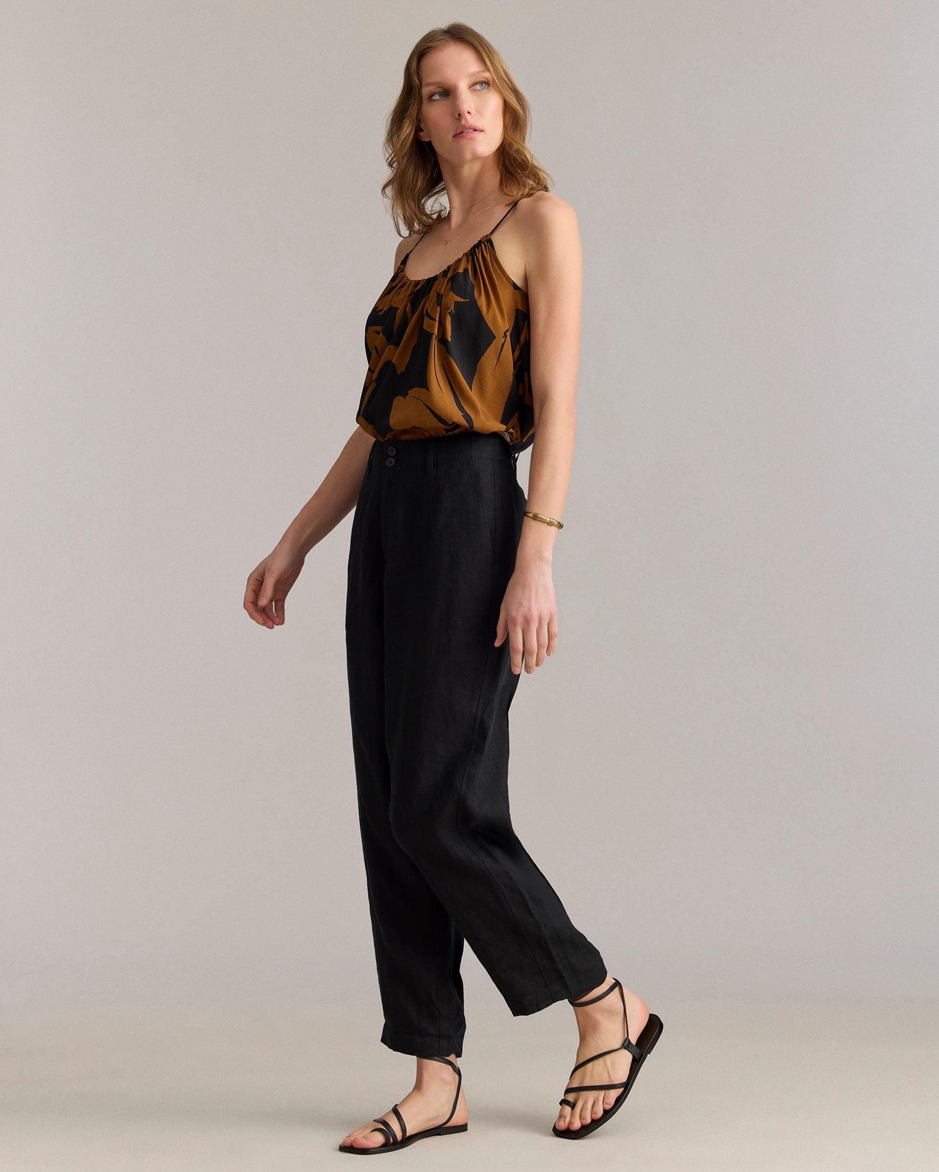 Linen Barrel Pant -  Product Image