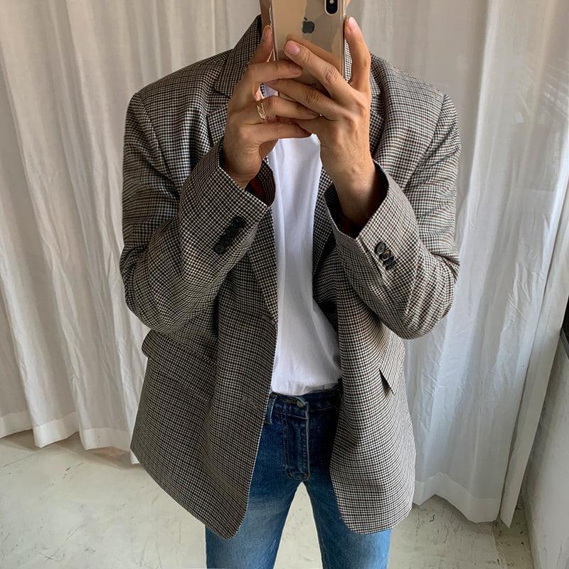 RT No. 2770 PLAID BLAZER JK Product Image