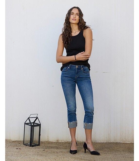 Dear John Blaire Cuffed Mid Rise Slim Straight Ankle Jeans Product Image
