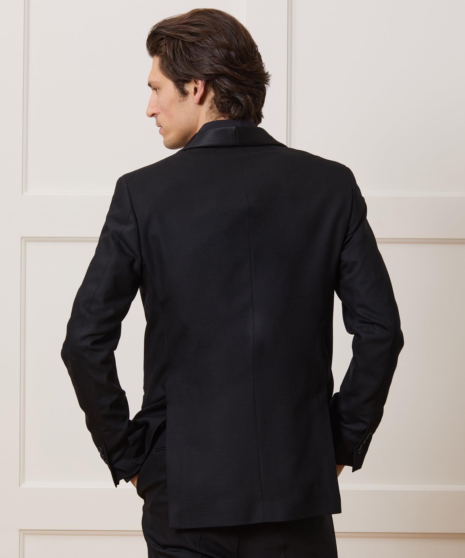 Italian Wool Double-Breasted Tuxedo Jacket Product Image