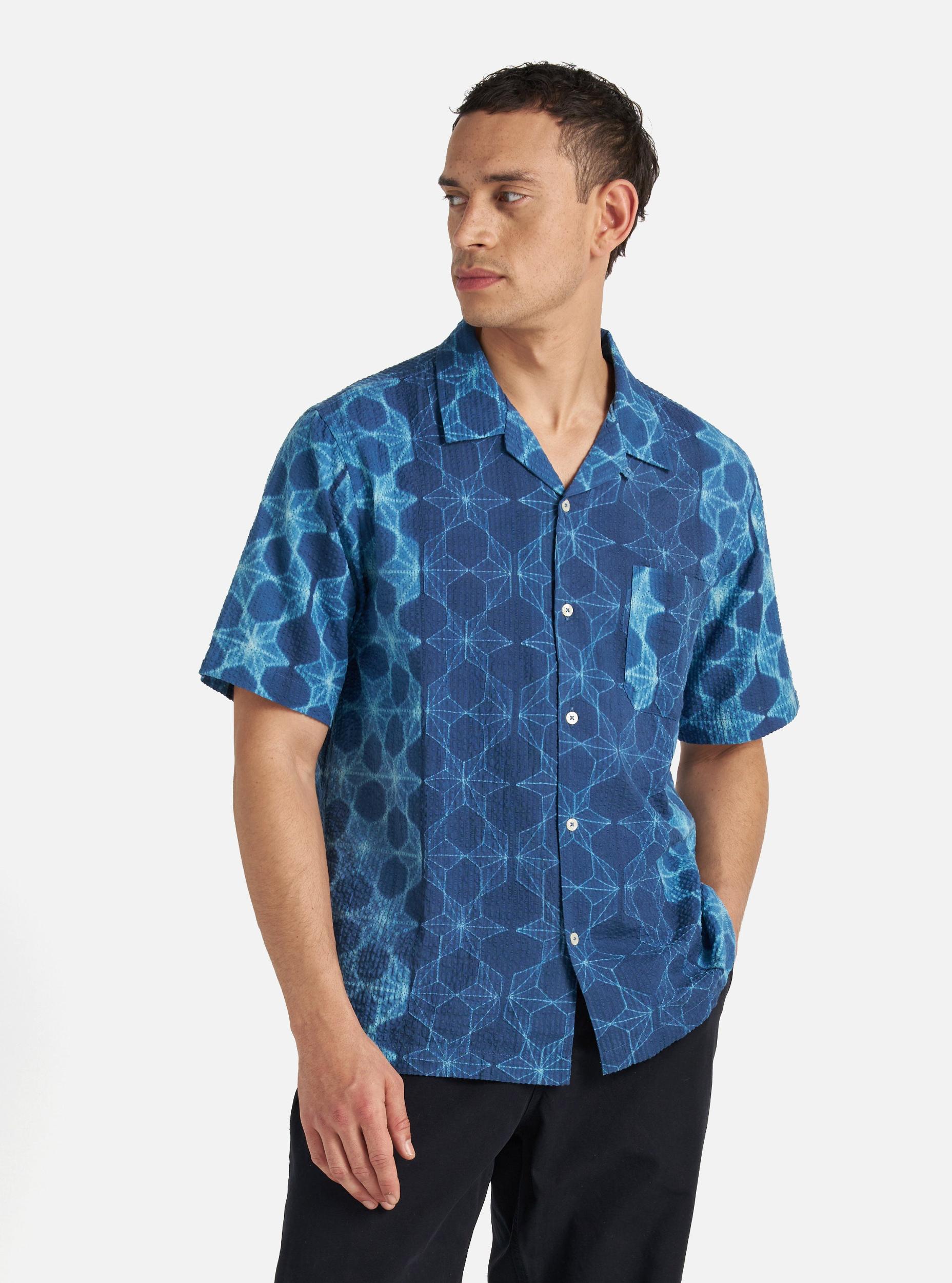 Indigo Needle Tye N Dye Road Shirt Product Image