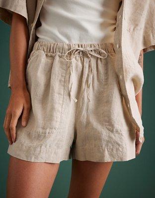 AE77 Premium Linen Pull-On Short Product Image