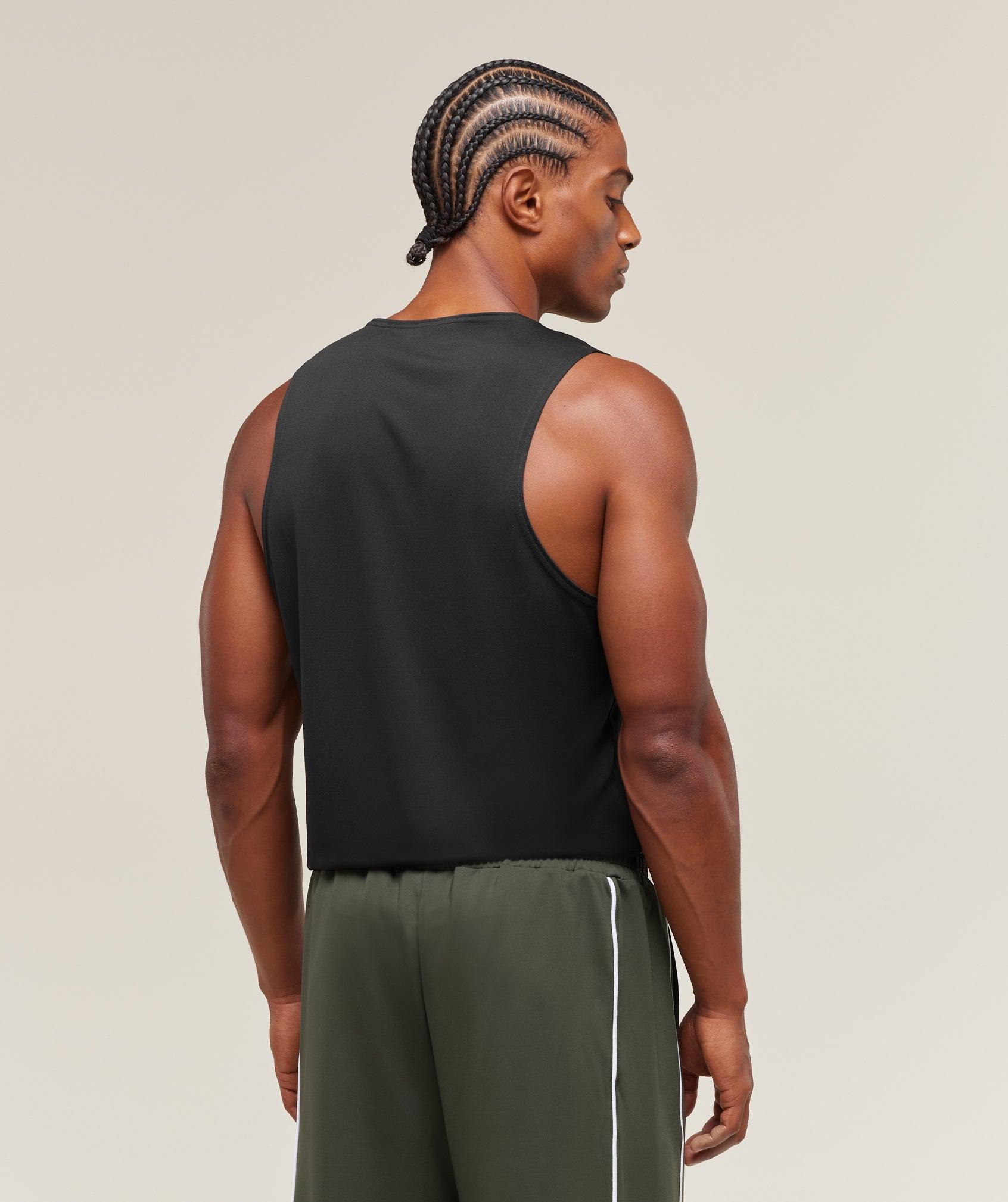 Gymshark Arrival Tank - Black Male Product Image