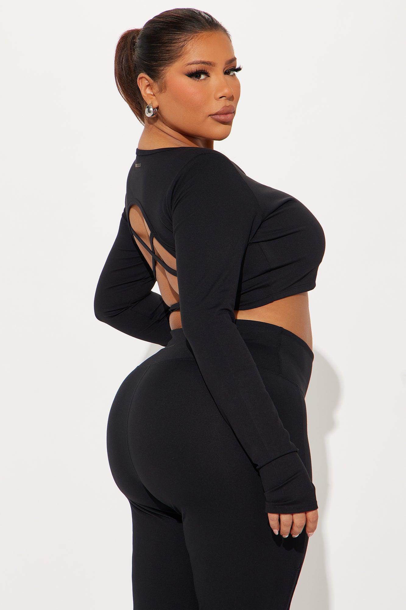 Across Your Core Super Soft Active Top - Black Product Image