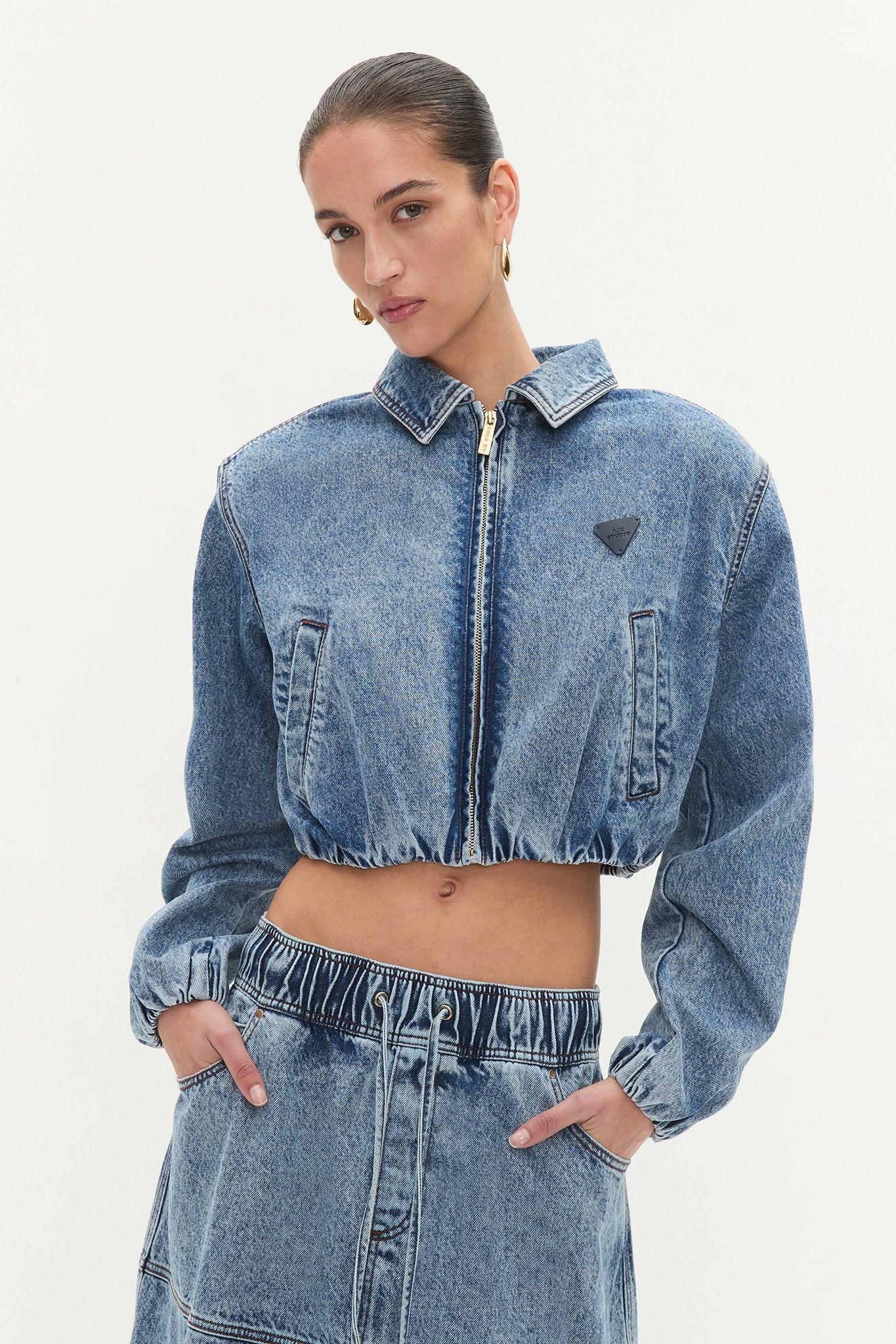 Blues Denim Cargo Bomber Product Image