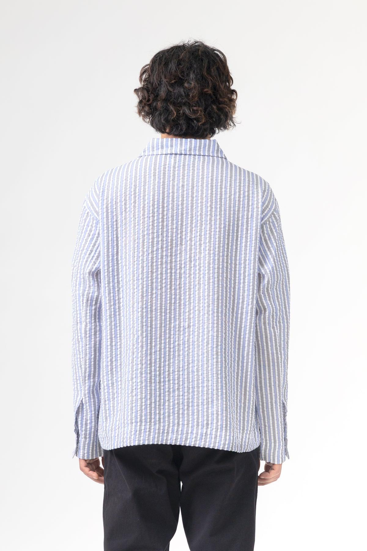 Blacksmith - Striped Military Popover - Blue Product Image