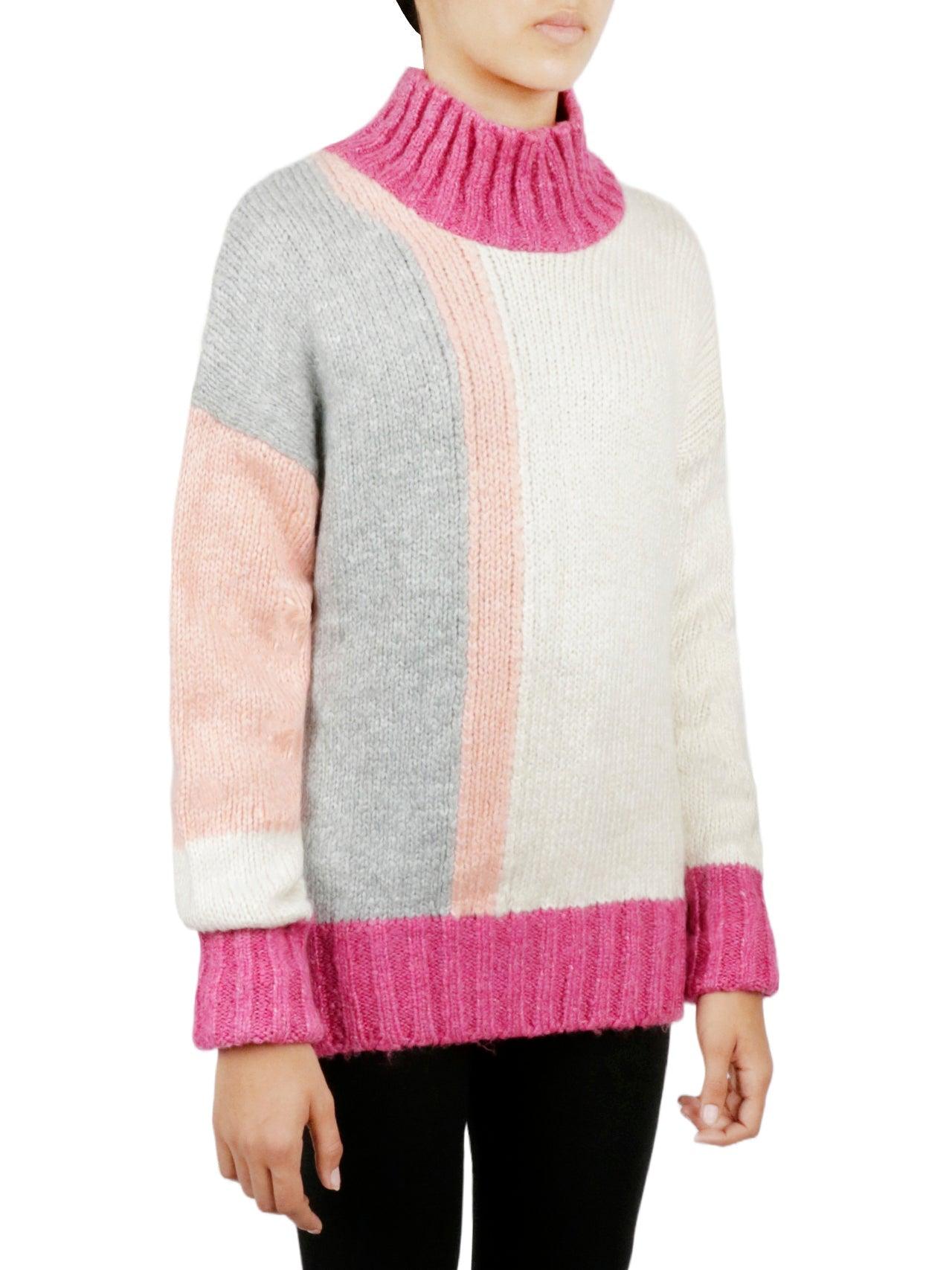 Color Block Tunic Sweater Product Image