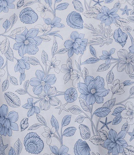 GB Woven Coordinating Poplin Floral/Seashells Puff Blouse Product Image