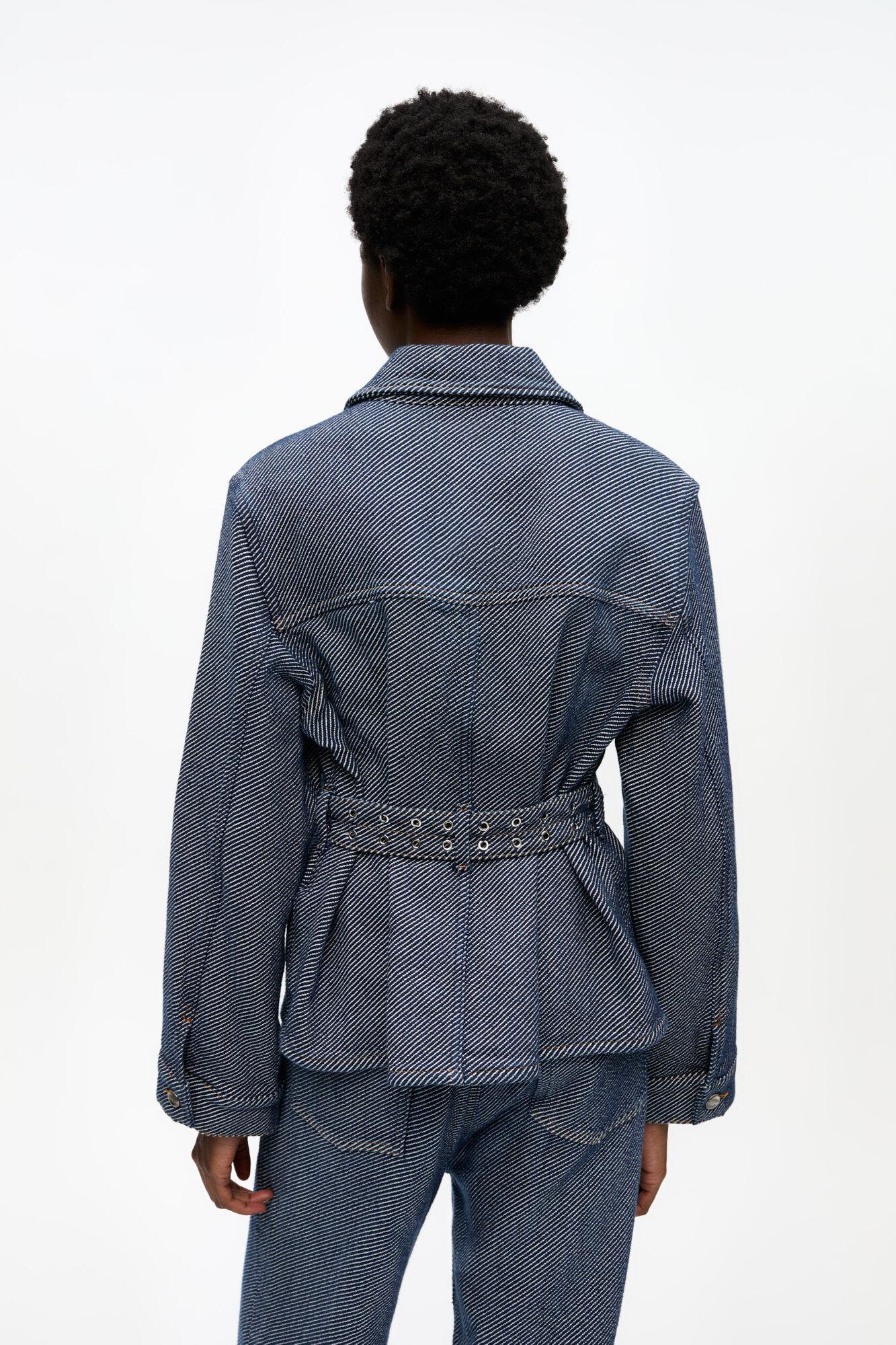 Blue Twill Denim Jacket Product Image