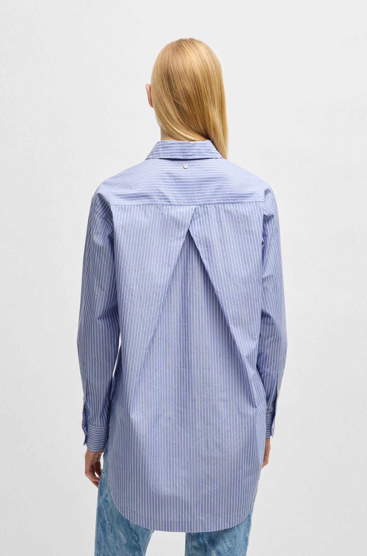 Relaxed-fit blouse in striped poplin Product Image