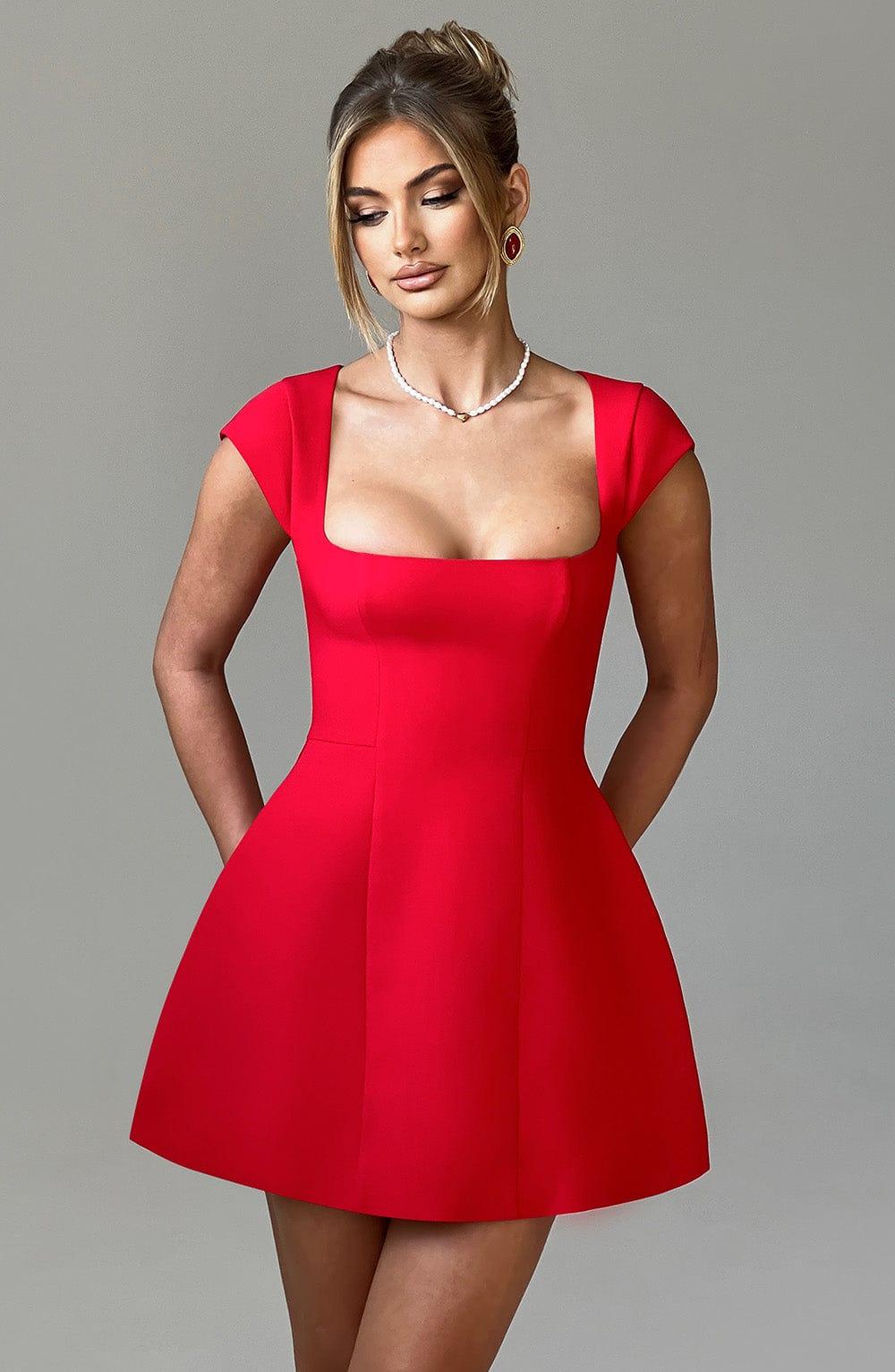 Lena Mini Dress - Red Product Image