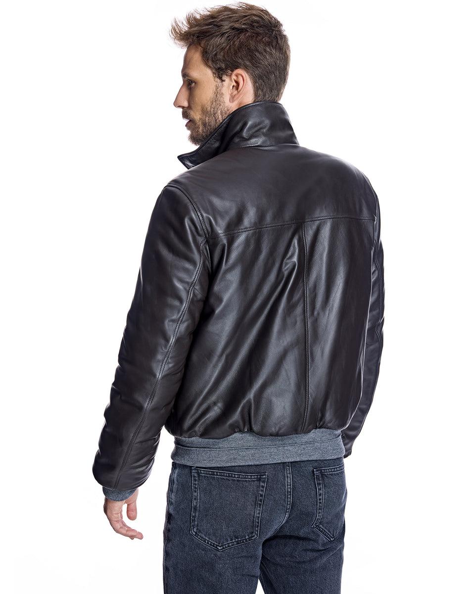 Reversible Men's Leather Jacket Product Image