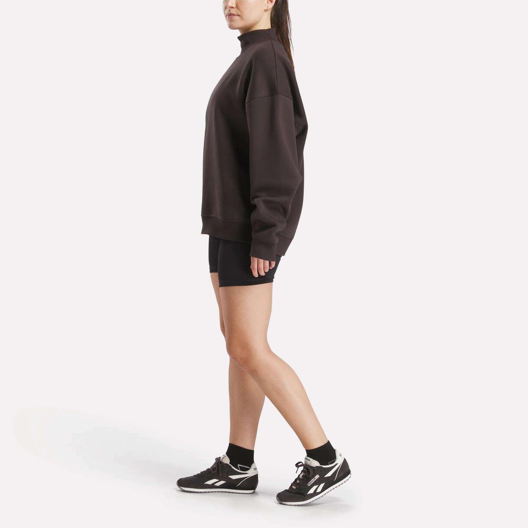 Women's Longline Roll Neck Sweatshirt Female Product Image