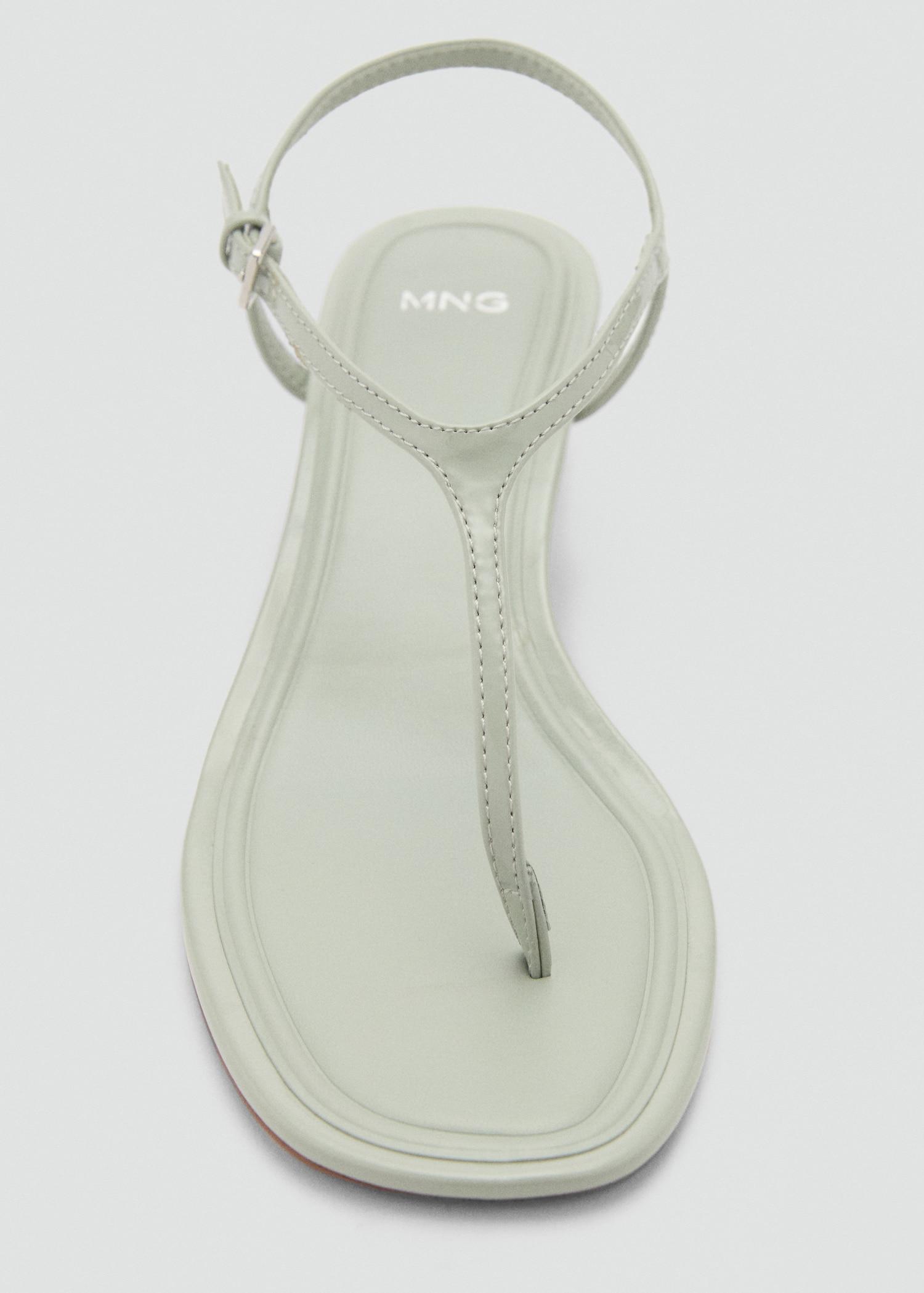 Kitten-heel sandals with strap - Women | MANGO USA Product Image