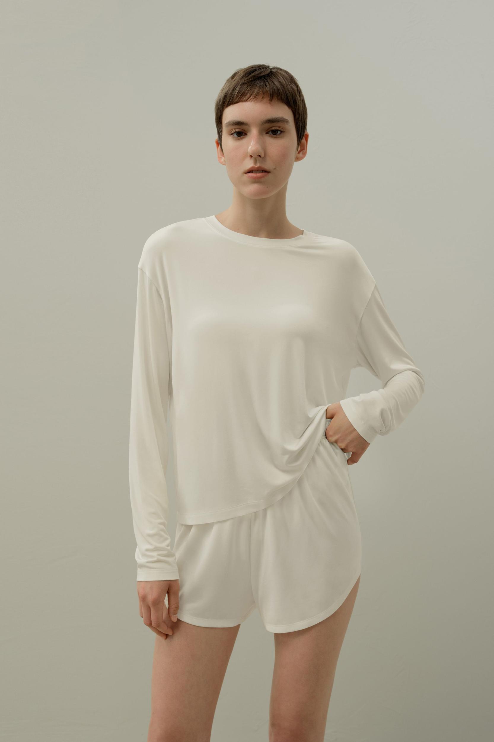 Silk Breeze Jersey Relaxed Lounge Top Product Image