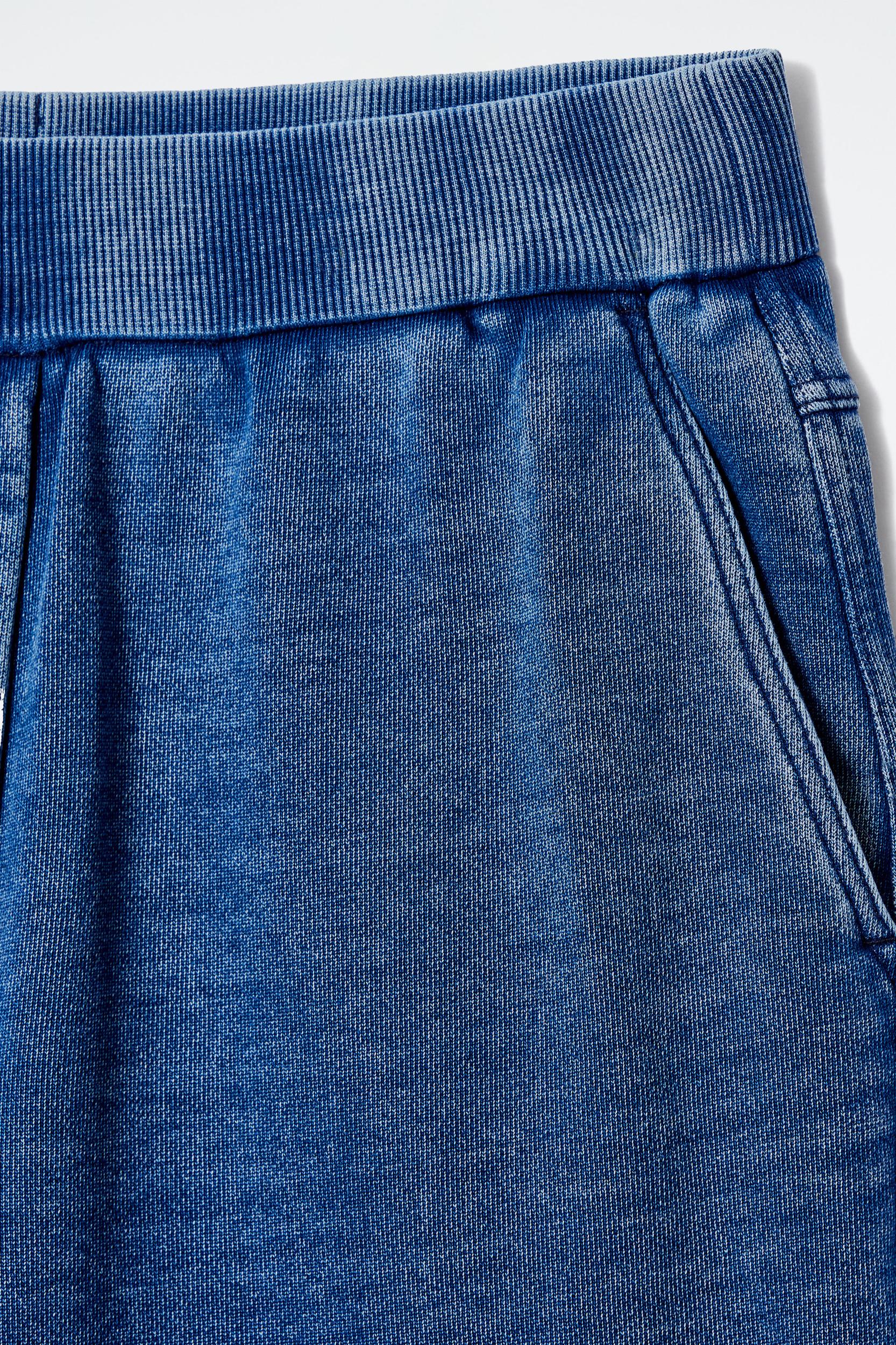 DENIM-WASH JERSEY JOGGERS Product Image